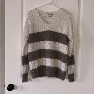 Striped eyelash sweater